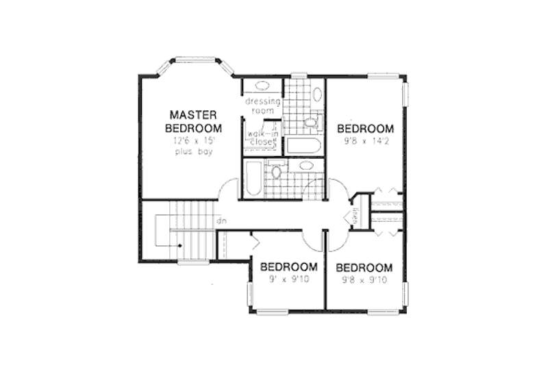 Dream House Plan - Floor Plan - Upper Floor for Traditional House Plan #18-9101 - 4 bed, 2.5 bath