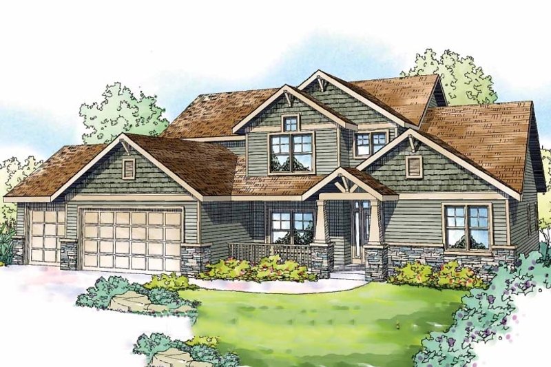 Home Plan - Craftsman Exterior - Front Elevation Plan #124-819