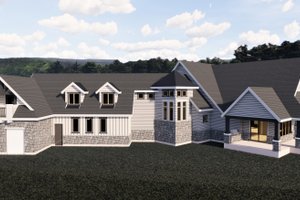 Exterior - Front Elevation 3 for Craftsman House Plan #920-98 - 6 bed, 6 bath