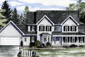 Country Exterior - Front Elevation Plan #316-119