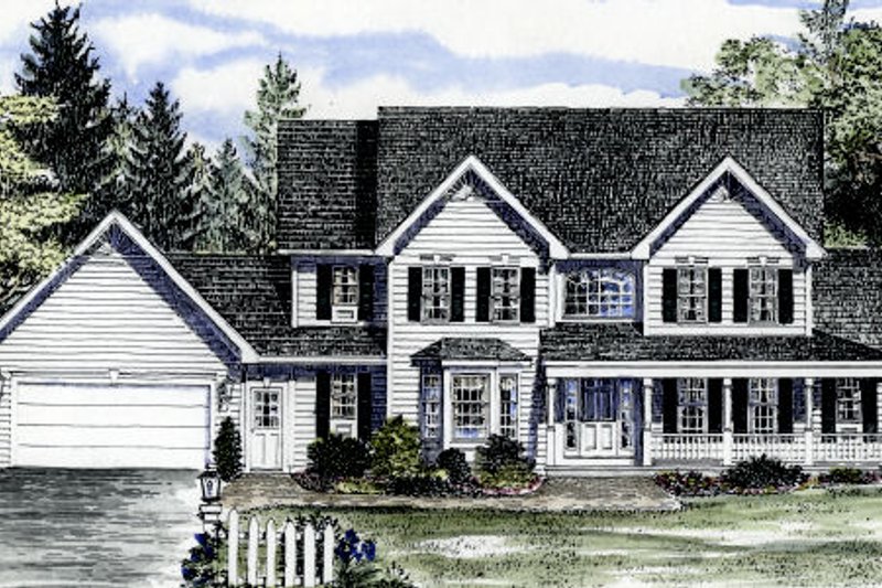 Country Style House Plan - 4 Beds 4.5 Baths 2721 Sq/Ft Plan #316-119