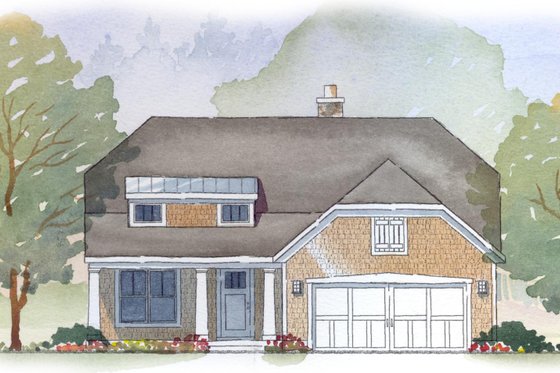 Exterior - Front Elevation for Traditional House Plan #901-87 - 3 bed, 3 bath