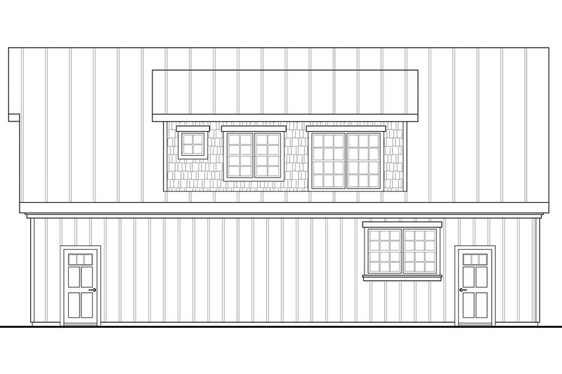 House Blueprint - Exterior - Other Elevation 1 for Craftsman House Plan #124-935 - 1 bed, 1 bath