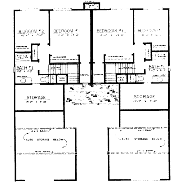 Contemporary Floor Plan - Upper Floor Plan #303-234