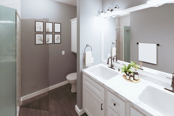 Interior - Master Bathroom for Ranch House Plan #44-239 - 3 bed, 2 bath