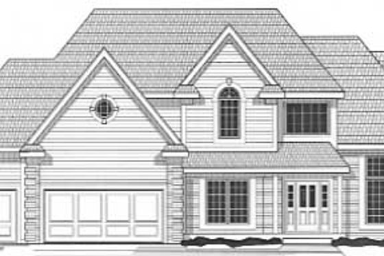 Exterior - Front Elevation for Traditional House Plan #67-589 - 4 bed, 3.5 bath