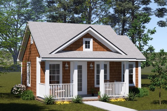 Exterior - Other Elevation 3 for Cottage House Plan #513-2366 - 1 bed, 1 bath