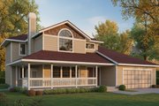 Country Style House Plan - 3 Beds 2.5 Baths 1467 Sq/Ft Plan #85-209 Exterior 