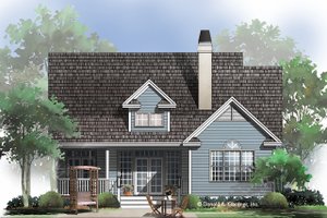 Exterior - Rear Elevation for Ranch House Plan #929-662 - 3 bed, 2 bath