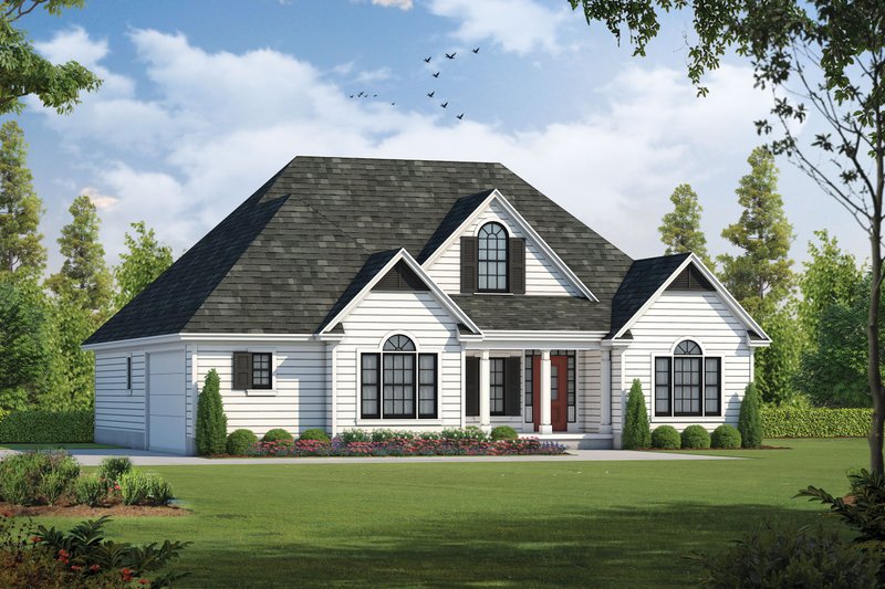 Architectural House Design - Country Exterior - Front Elevation Plan #20-262