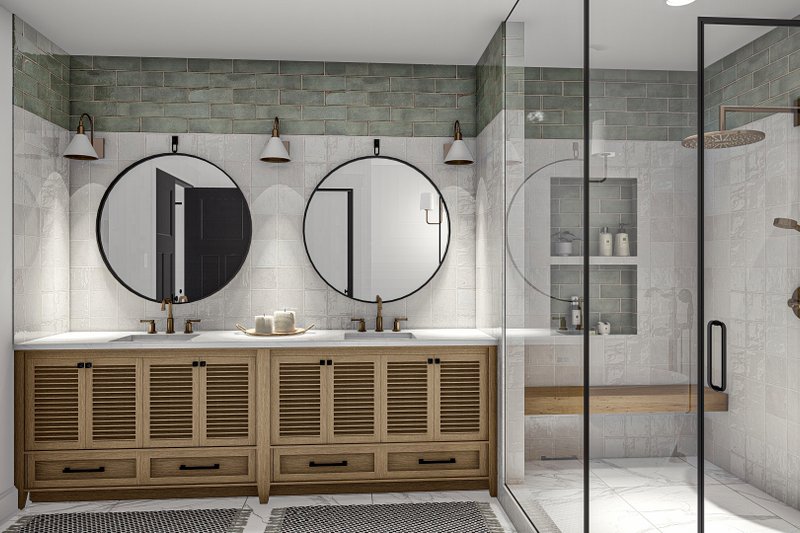 House Blueprint - Interior - Master Bathroom for Modern House Plan #455-615 - 4 bed, 3.5 bath