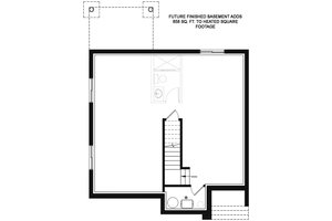 Floor Plan - Lower Floor for Modern House Plan #23-2702 - 3 bed, 1.5 bath