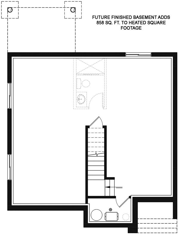 Dream House Plan - Modern Floor Plan - Lower Floor Plan #23-2702
