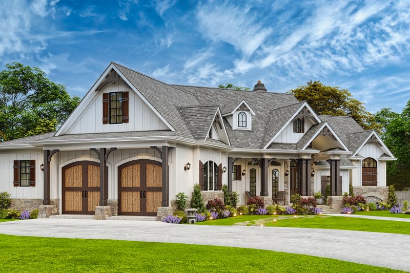 Home Plan - Exterior - Front Elevation 4 for Craftsman House Plan #54-722 - 3 bed, 2.5 bath