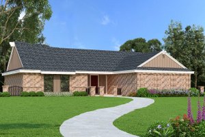 Ranch Exterior - Front Elevation Plan #45-554
