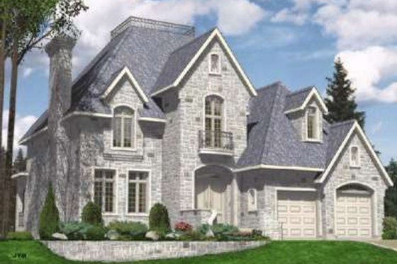 Exterior - Front Elevation for European House Plan #138-121 - 4 bed, 2.5 bath