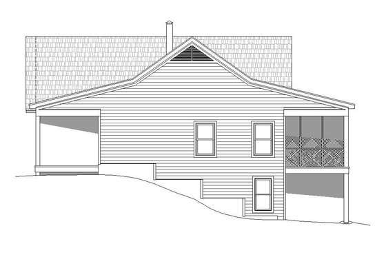 Exterior - Other Elevation 1 for Country House Plan #932-36 - 2 bed, 2 bath