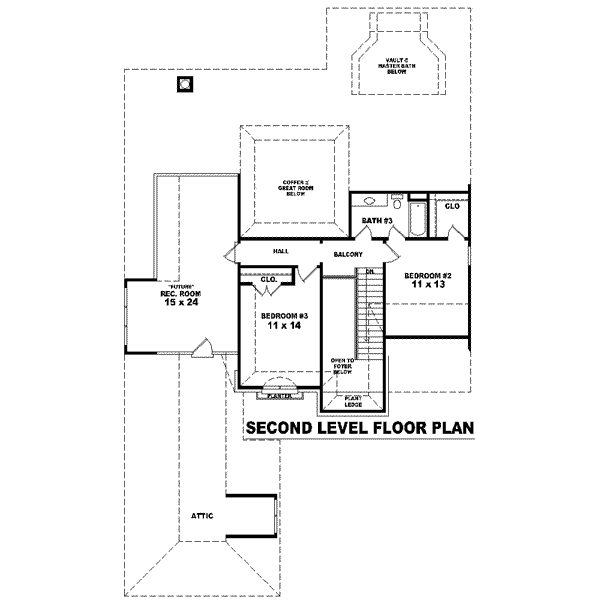 European Floor Plan - Upper Floor Plan #81-1573