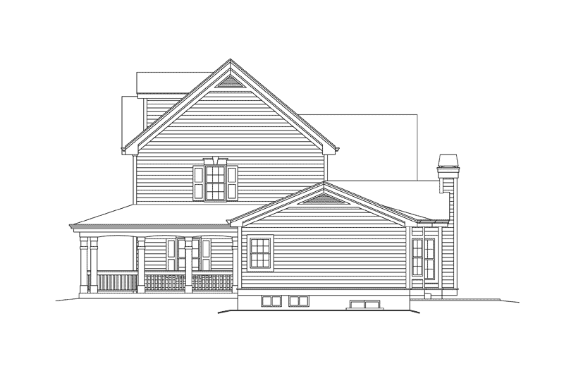 Architectural House Design - Exterior - Other Elevation 1 for Farmhouse House Plan #57-352 - 3 bed, 2.5 bath