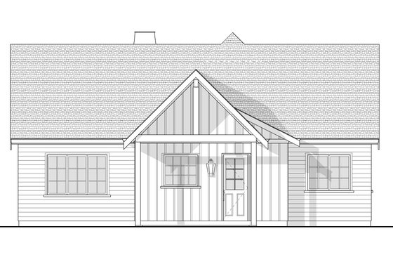 Exterior - Front Elevation 3 for Cottage House Plan #1114-58 - 2 bed, 2 bath