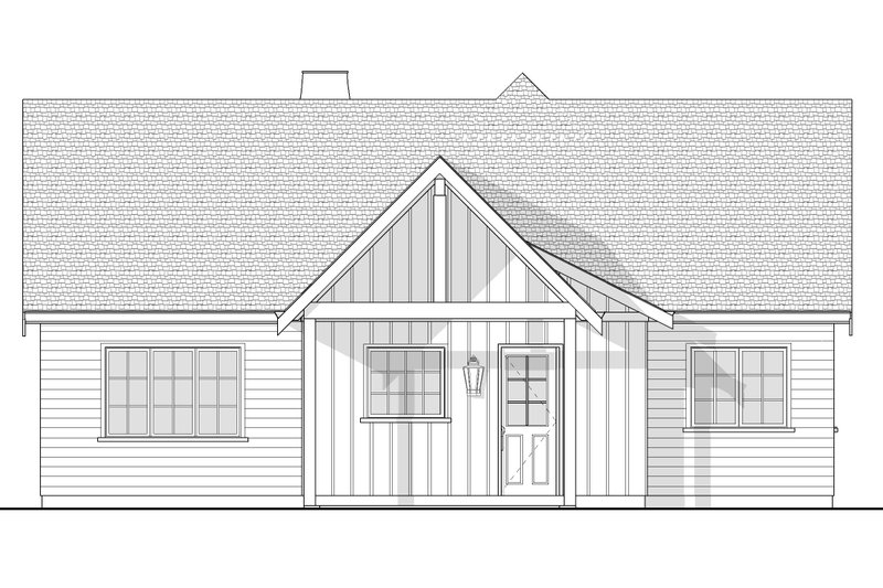 House Blueprint - Exterior - Front Elevation 3 for Cottage House Plan #1114-58 - 2 bed, 2 bath