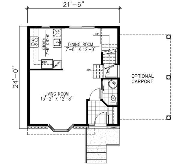 Cottage Floor Plan - Main Floor Plan #138-186
