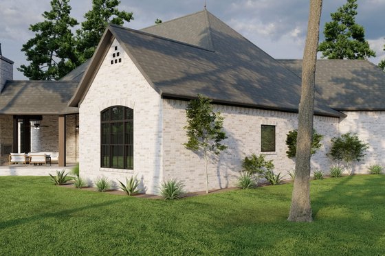 Exterior - Rear Elevation 2 for European House Plan #17-2523 - 4 bed, 2.5 bath