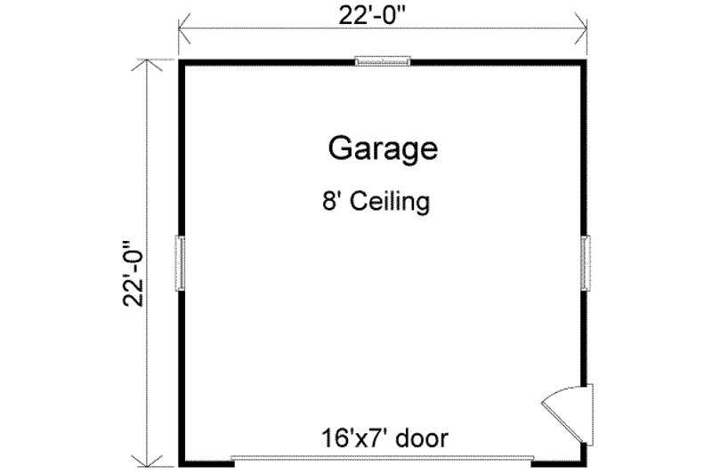 Architectural House Design - Floor Plan - Main Floor for Traditional House Plan #22-447, 0 bath