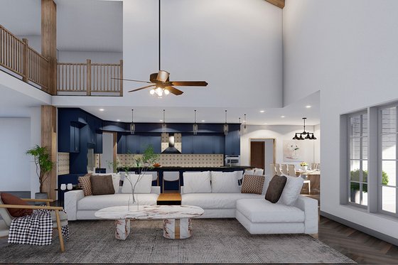 Interior - Family Room for European House Plan #923-293 - 5 bed, 4 bath