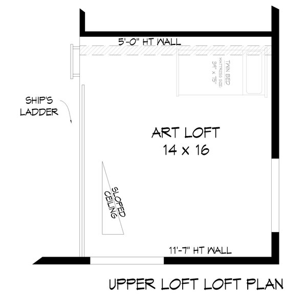 Contemporary Floor Plan - Upper Floor Plan #932-560