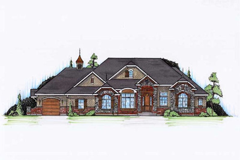 Dream House Plan - European Exterior - Front Elevation Plan #5-356