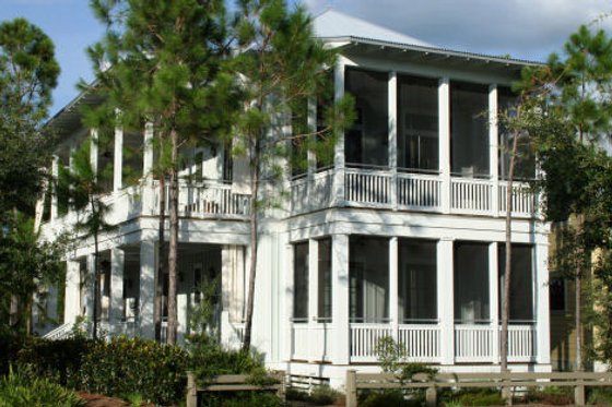 Exterior - Front Elevation for Beach House Plan #443-4 - 3 bed, 4 bath