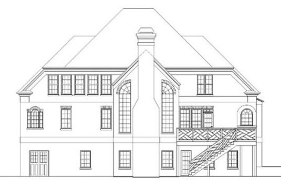 Exterior - Rear Elevation for Colonial House Plan #119-320 - 4 bed, 3.5 bath