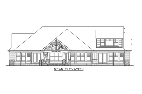 Exterior - Other Elevation 2 for Craftsman House Plan #132-208 - 3 bed, 3.5 bath