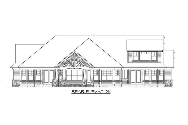 Architectural House Design - Exterior - Other Elevation 2 for Craftsman House Plan #132-208 - 3 bed, 3.5 bath
