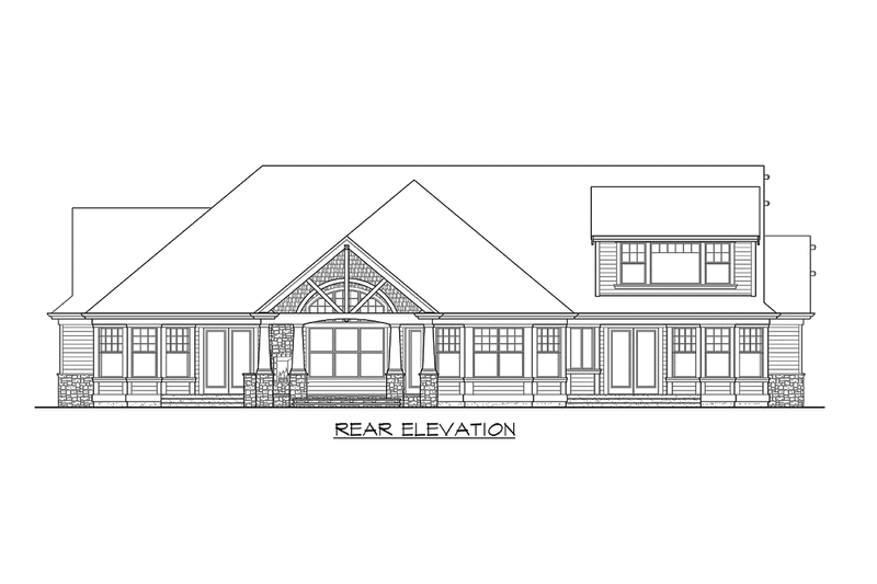 Home Plan - Craftsman Exterior - Other Elevation Plan #132-208