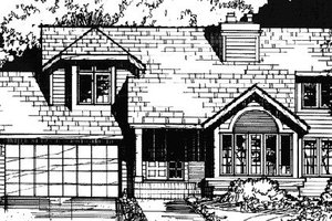 Country Exterior - Front Elevation Plan #320-360