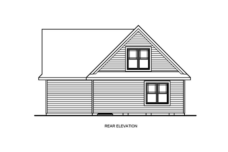 House Blueprint - Exterior - Other Elevation 1 for Farmhouse House Plan #54-627 - 3 bed, 2 bath