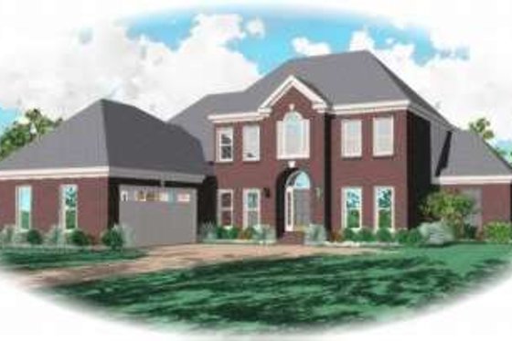Exterior - Front Elevation for European House Plan #81-1144 - 3 bed, 3 bath