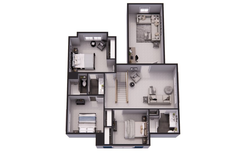 Home Plan - Floor Plan - Upper Floor 1 for Farmhouse House Plan #51-1271 - 4 bed, 3.5 bath