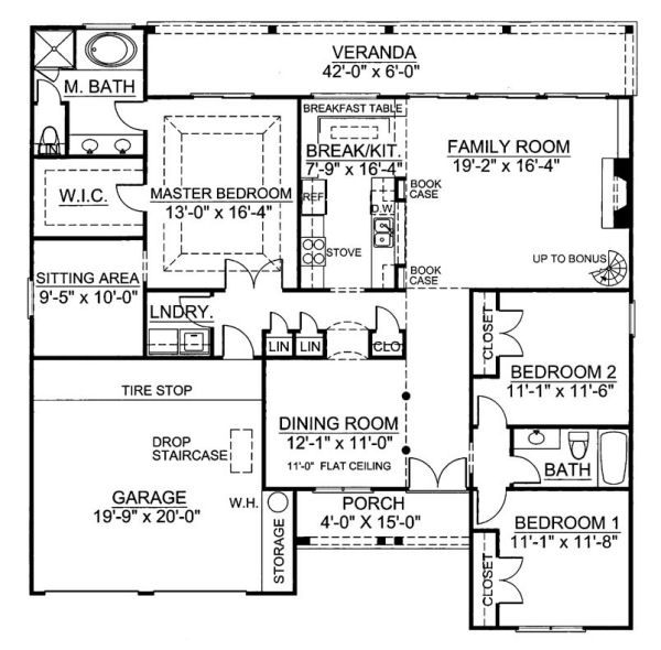 Architectural House Design - European Floor Plan - Main Floor Plan #119-262