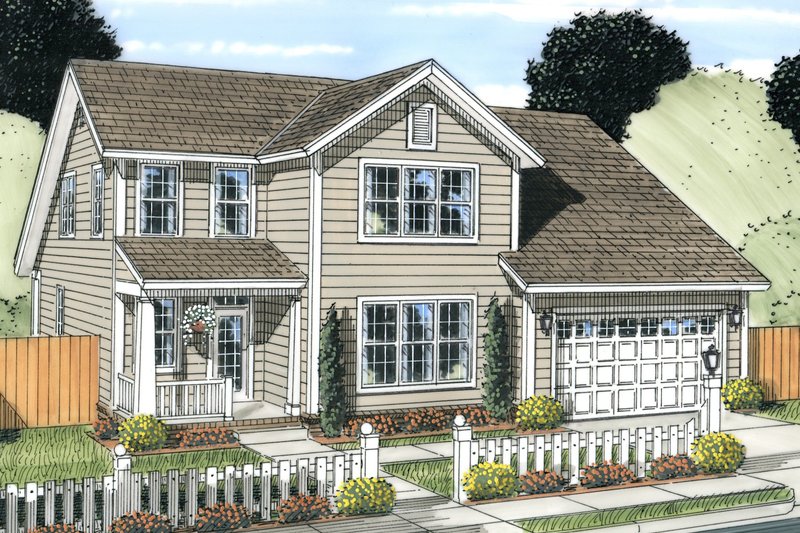 Architectural House Design - Traditional Exterior - Front Elevation Plan #513-2081