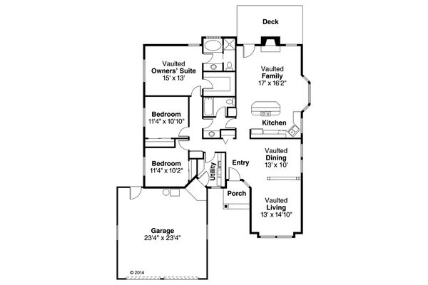 Traditional Floor Plan - Main Floor Plan #124-119