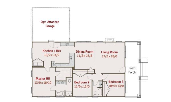 House Blueprint - Craftsman Floor Plan - Main Floor Plan #461-26