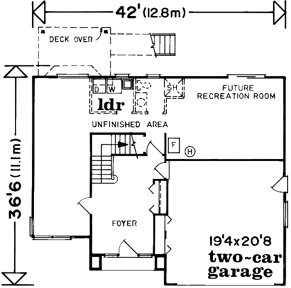 European Floor Plan - Main Floor Plan #47-581