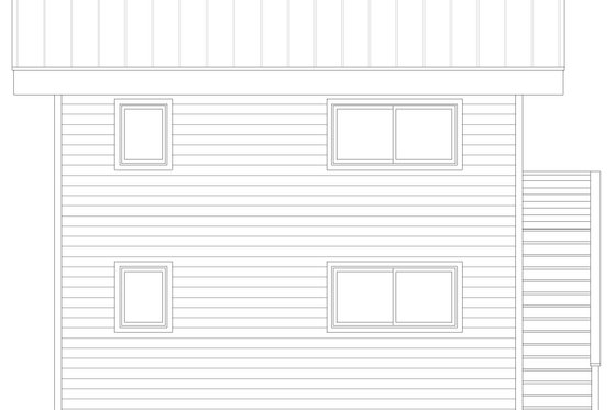 Exterior - Rear Elevation for Modern House Plan #932-654 - 1 bed, 1 bath