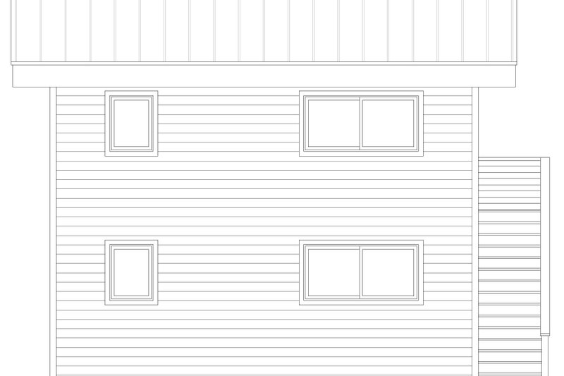 House Plan Design - Exterior - Rear Elevation for Modern House Plan #932-654 - 1 bed, 1 bath