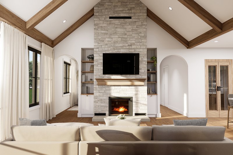 House Blueprint - Interior - Family Room 1 for Ranch House Plan #23-2891 - 2 bed, 1.5 bath