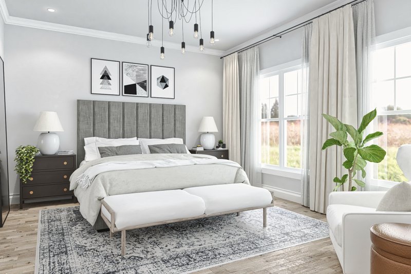 Architectural House Design - Interior - Master Bedroom for Farmhouse House Plan #119-459 - 4 bed, 4.5 bath