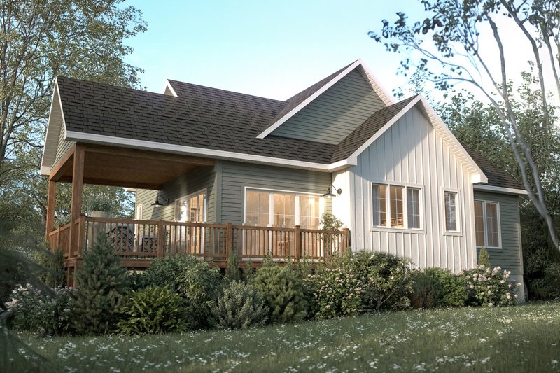 Dream House Plan - Exterior - Rear Elevation for Craftsman House Plan #23-2893 - 1 bed, 1.5 bath